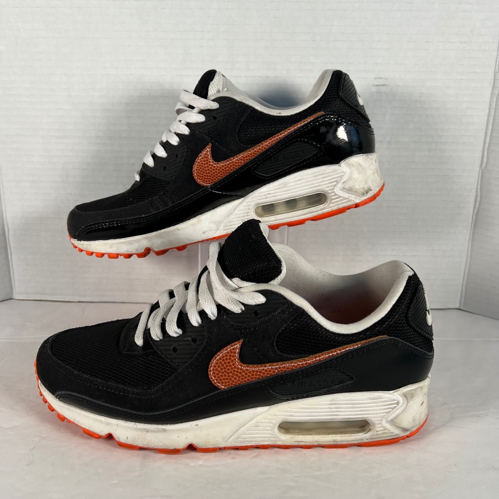 Nike Air Max 90 Basketball Swoosh Black Safety Orange Mens 9 DJ5981-001